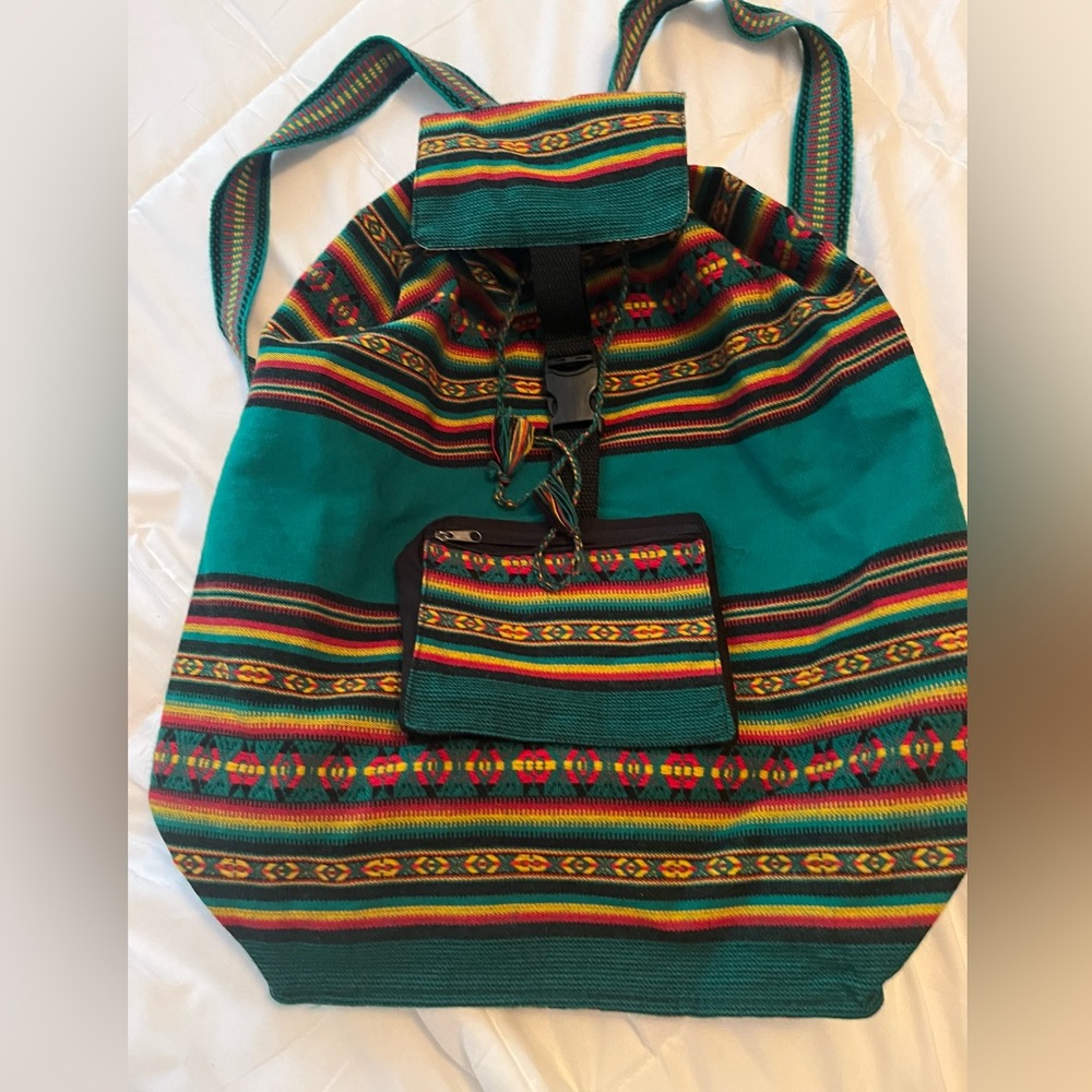 Colorful Striped Backpack